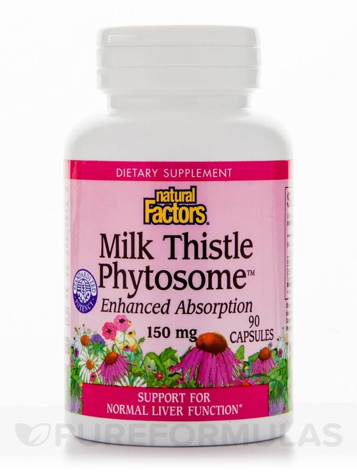 Milk Thistle Phytosome 150 mg - 90 Capsules - Natural Factors | PureFormulas