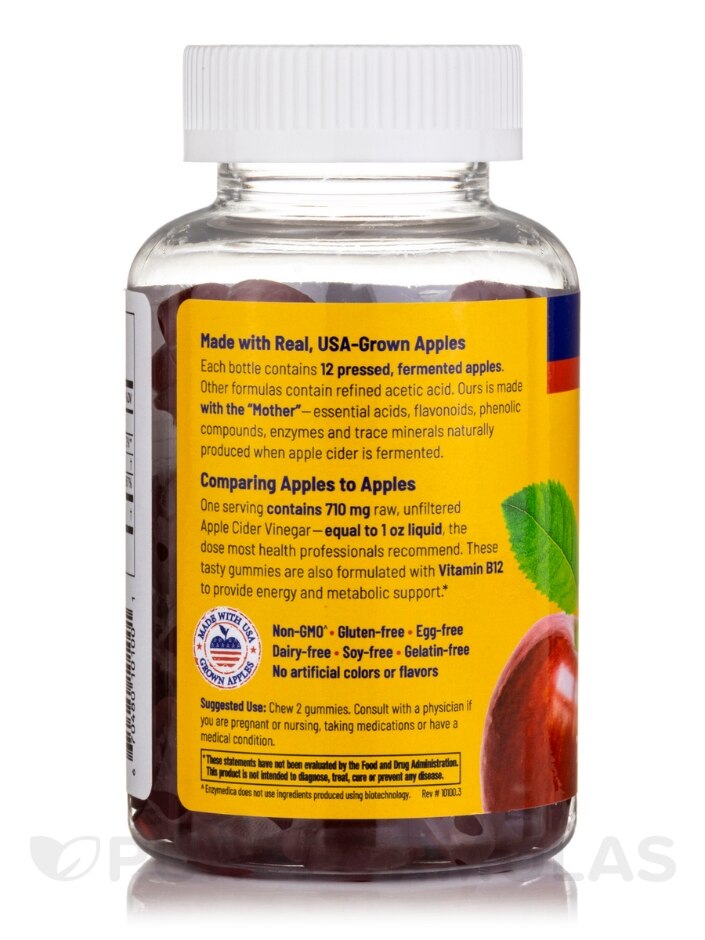 Apple Cider Vinegar Gummies - 74 Vegan Gummies - Enzymedica | PureFormulas