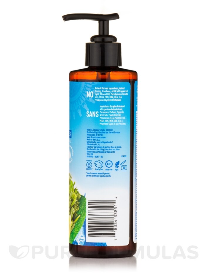 Probiotic Hand Sanitizer Tea Tree Oil & Lemongrass - 8 fl. oz (238 ml) -  Desert Essence | PureFormulas