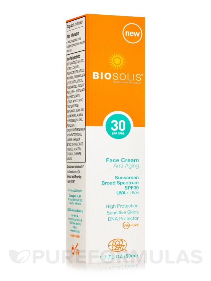 Face Cream Anti-Aging SPF 30 - 1.7 fl. oz (50 ml) - Biosolis | PureFormulas