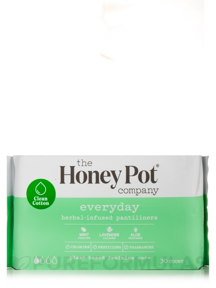 Everyday Herbal Pantiliners - 30 Count - The Honey Pot Company |  PureFormulas