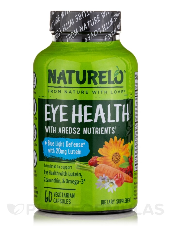 Eye Health, AREDS 2 Formula with Lutein - 60 Vegetarian Capsules - NATURELO  Premium Supplements | PureFormulas