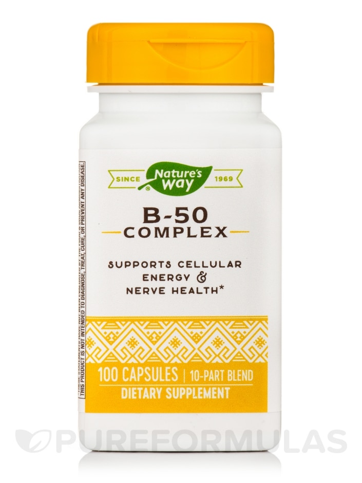 Vitamin B-50 Complex - 100 Capsules - Nature's Way | PureFormulas