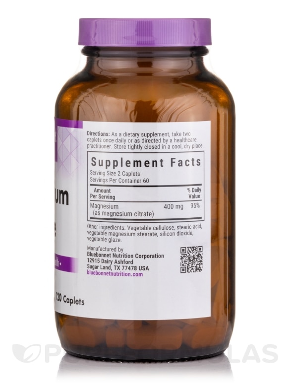 Magnesium Citrate 400 mg - 120 Caplets - Alternate View 1