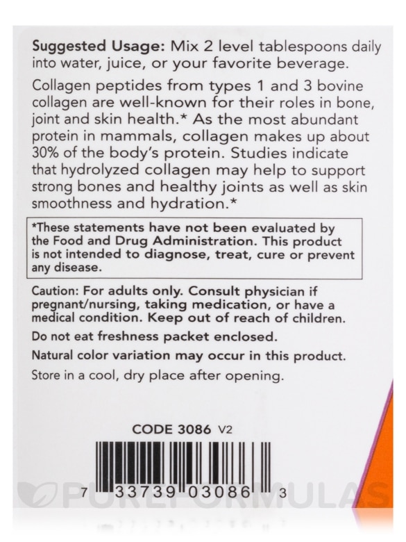 Collagen - Peptides Powder - 8 oz (227 Grams) - Alternate View 4