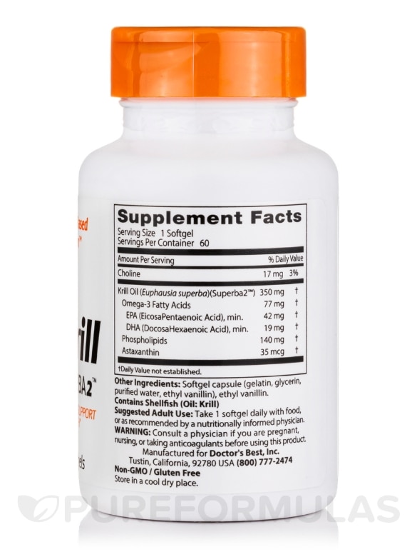 Real Krill 350 mg - 60 Softgels - Alternate View 1