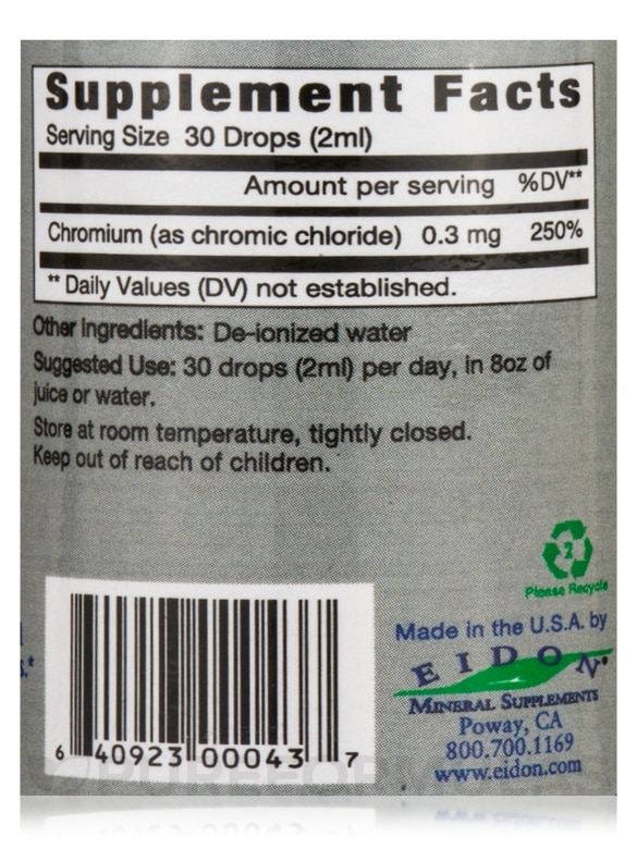 Liquid Chromium - 2 oz (60 ml) Concentrate (Glass Bottle) - Alternate View 3