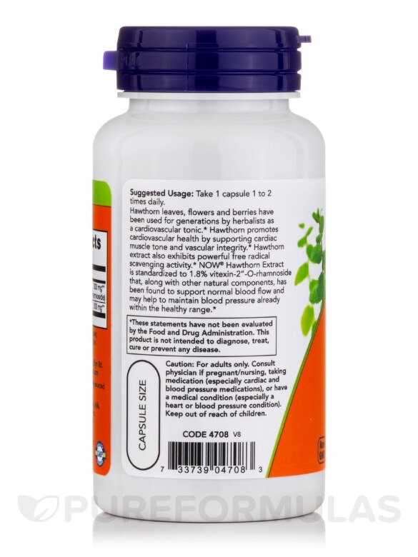 Hawthorn Extract 300 mg - 90 Veg Capsules - Alternate View 2