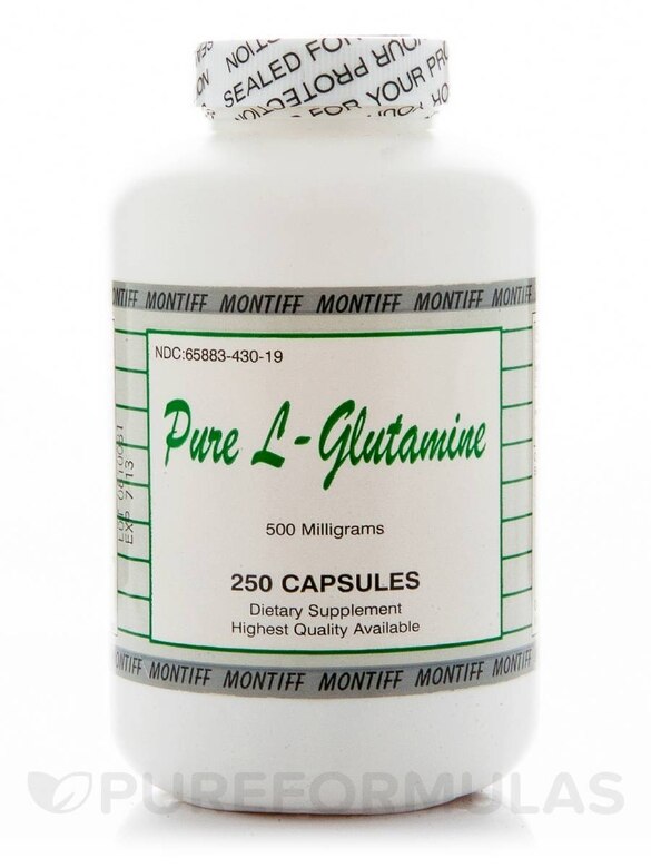 Pure L-Glutamine 500 mg - 250 Capsules