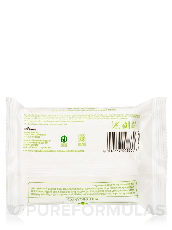 Intimate Hygiene Wet Wipes - 20 Cotton Wipes - Alternate View 1