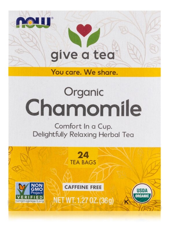 NOW® Real Tea - Organic Chamomile Tea - 24 Tea Bags - Alternate View 1