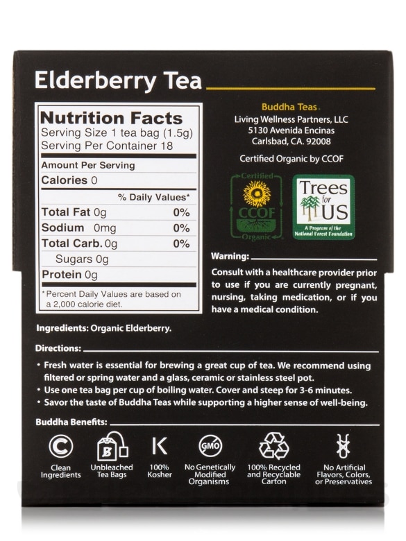 Organic Elderberry Tea - 18 Tea Bags - Alternate View 4