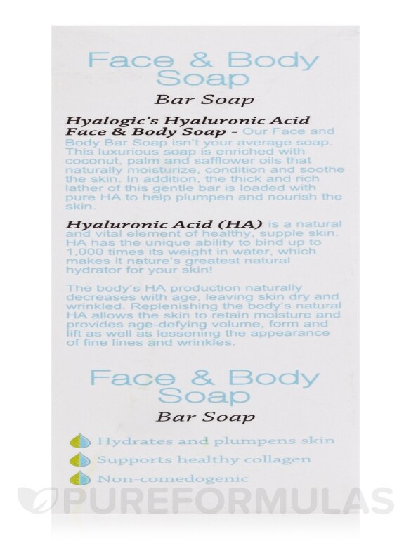 Face & Body Bar Soap with Hyaluronic Acid - 4 oz (113.4 Grams) - Alternate View 9