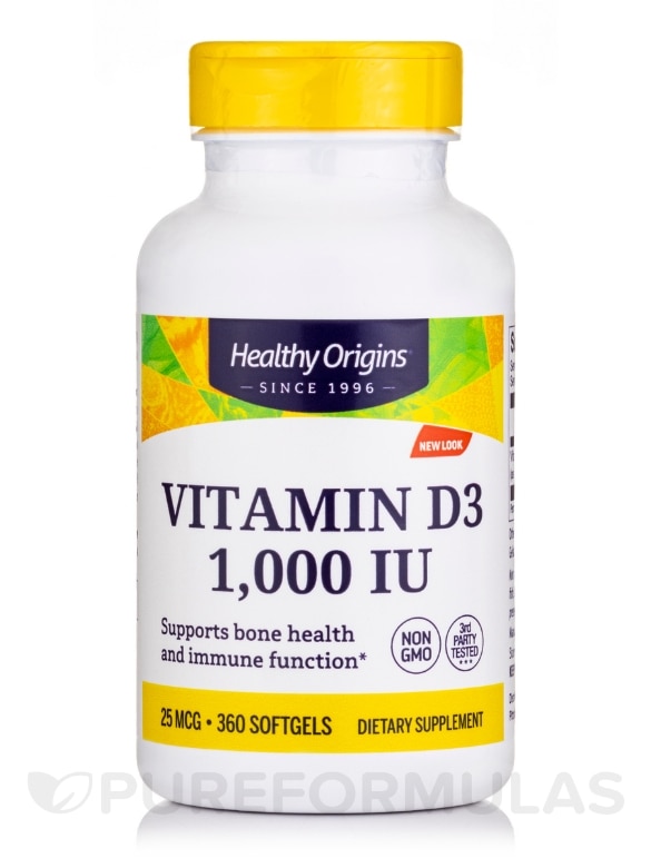 Vitamin D3 1000 IU - 360 Softgels