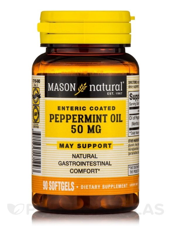 Peppermint Oil 50 mg Enteric Coated - 90 Softgels