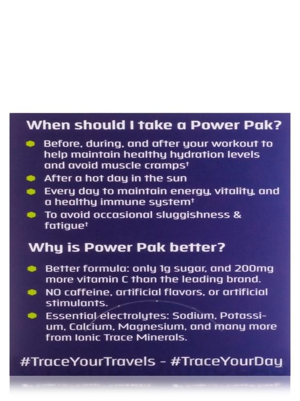 Electrolyte Stamina Power Pak, Acai Berry Flavor - 1 Box of 30 Single-serve Packets - Alternate View 7