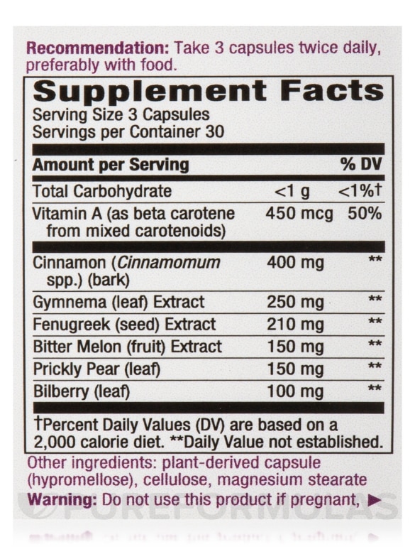 Blood Sugar Manager - 90 Capsules - Alternate View 4