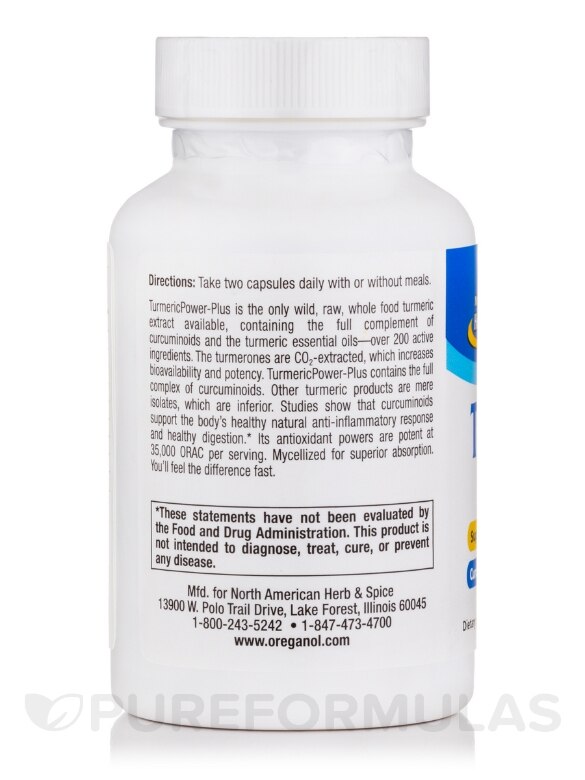 Turmeric Power-Plus™ 500 mg - 60 Capsules - Alternate View 2
