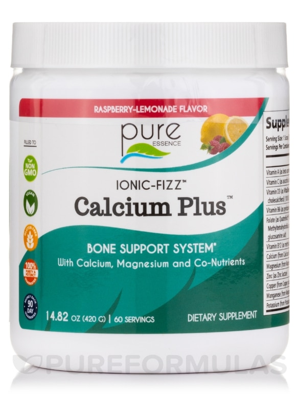 Ionic-Fizz™ Calcium Plus™ - Raspberry Lemonade Flavor - 14.82 oz (420 Grams)