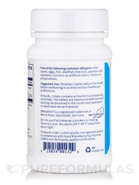 Active B12-Folate - 60 Tablets - Alternate View 2
