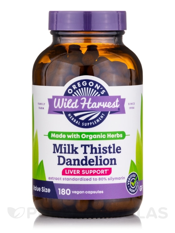 Milk Thistle Dandelion - 180 Vegan Capsules