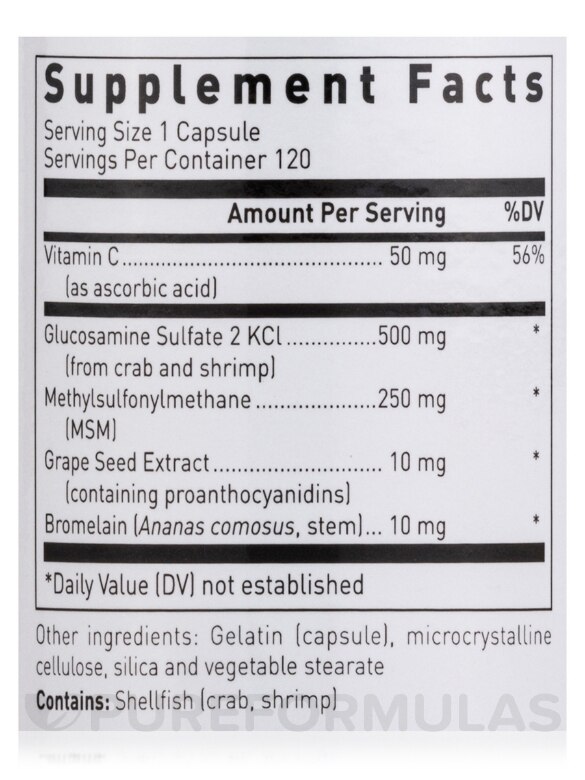 Glucosamine + MSM Forte - 120 Capsules - Alternate View 4
