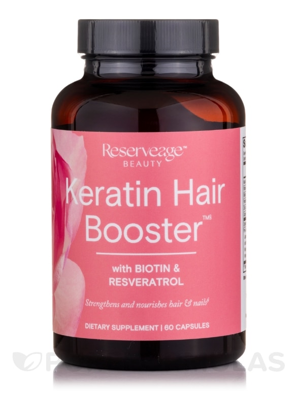 Keratin Hair Booster™ with Biotin & Resveratrol - 60 Capsules - Alternate View 2