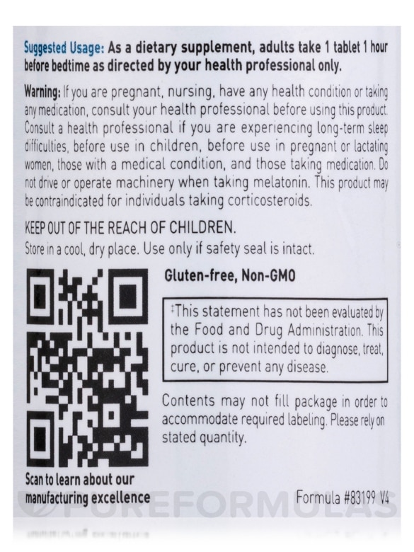Melatonin P.R. 3 mg (Prolonged-Release) - 60 Tablets - Alternate View 5
