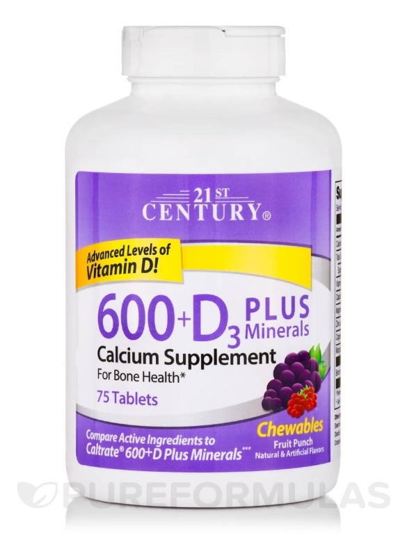 Calcium 600 + D3 Chewables with Minerals