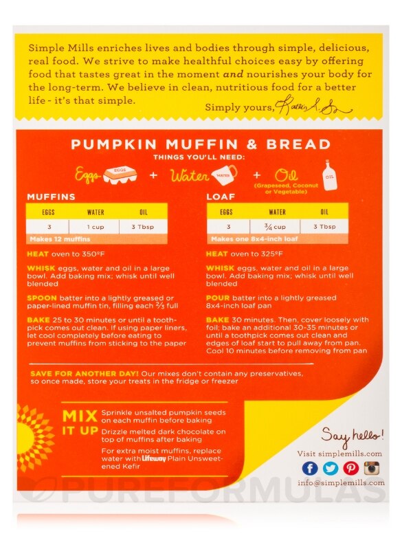 Almond Flour Pumpkin Muffin & Bread Mix - 9 oz (255 Grams) - Alternate View 7