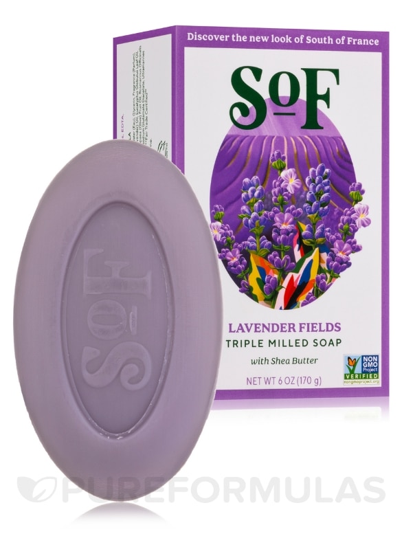 Lavender Fields Bar Soap - 6 oz (170 Grams) - Alternate View 1