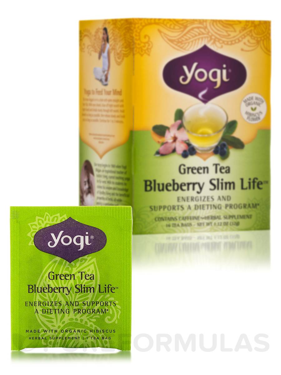 Green Tea Blueberry Slim Life™ - 16 Tea Bags - Yogi Tea | PureFormulas