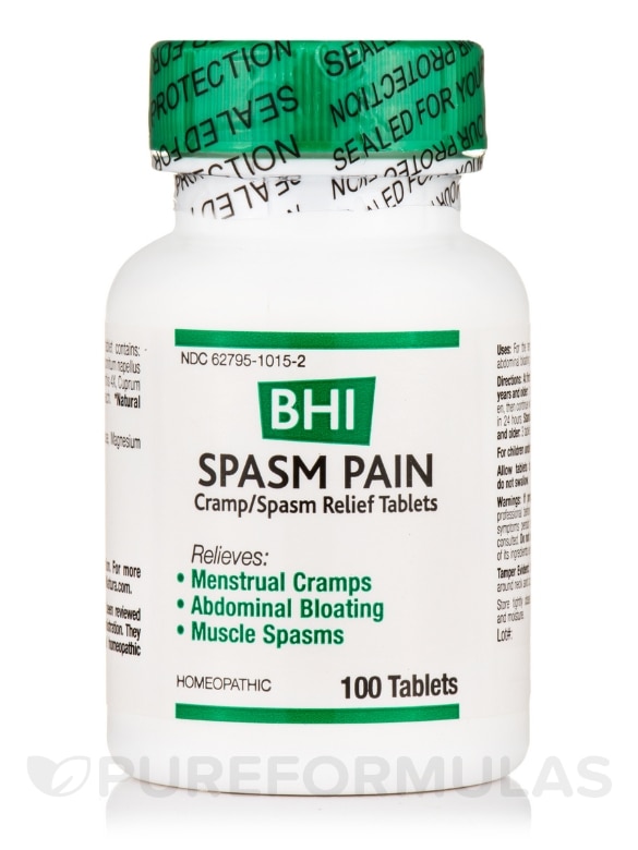 BHI Spasm Pain (Cramp/Spasm Relief Tablets) - 100 Tablets