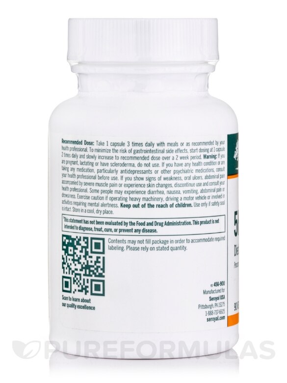 5HTP 100 mg - 90 Vegetable Capsules - Alternate View 2