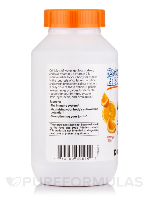 Vitamin C Gummies 250 mg, Orange Bliss - 120 Gummies - Alternate View 2