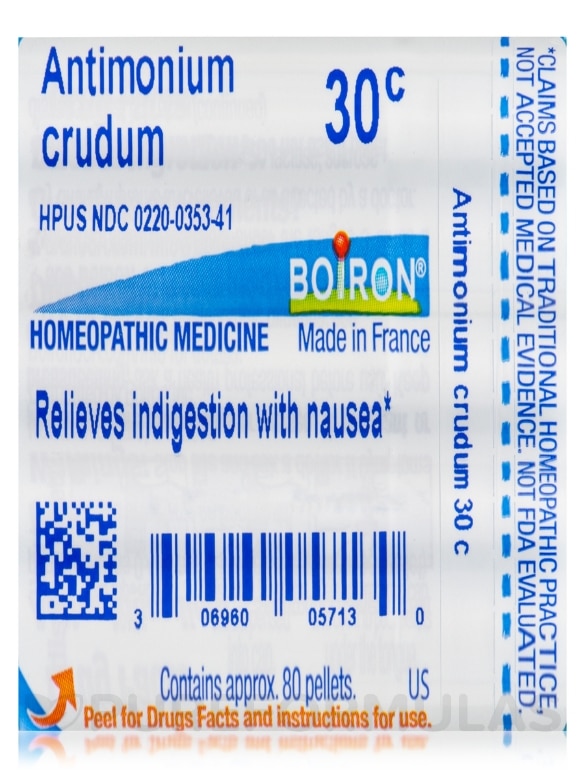 Antimonium Crudum 30c - 1 Tube (approx. 80 pellets) - Alternate View 6