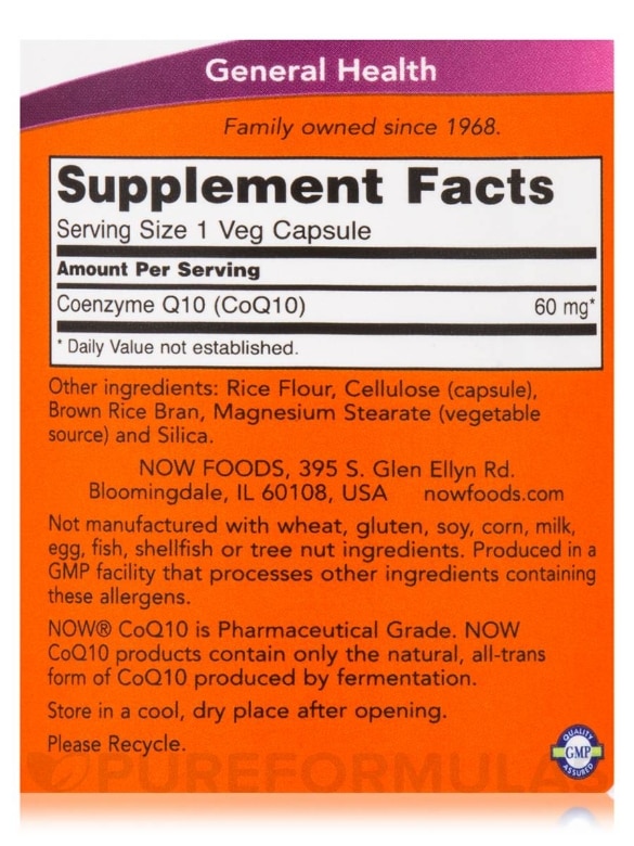 CoQ10 60 mg - 180 Veg Capsules - Alternate View 3