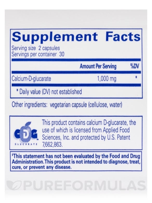 Calcium-D-Glucarate™ - 60 Capsules - Alternate View 4