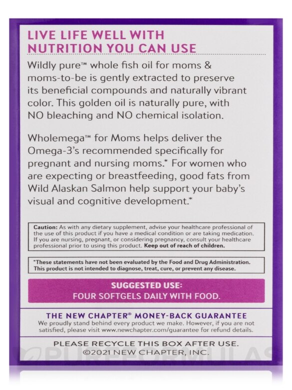 Wholemega® for Moms 500 mg - 180 Softgels - Alternate View 8