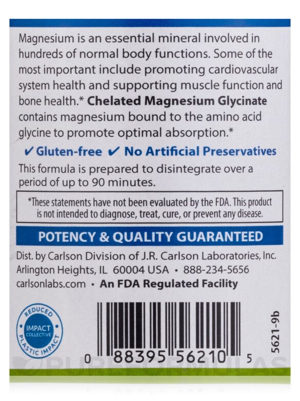 Magnesium Glycinate - 120 Tablets - Alternate View 4
