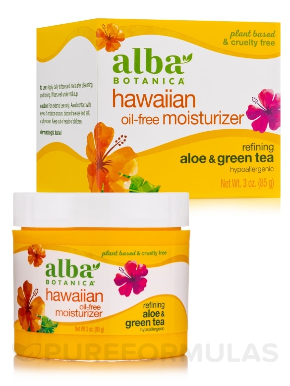 Natural Hawaiian Oil Free Moisturizer Refining Aloe & Green Tea - 3 oz (85 Grams) - Alternate View 1
