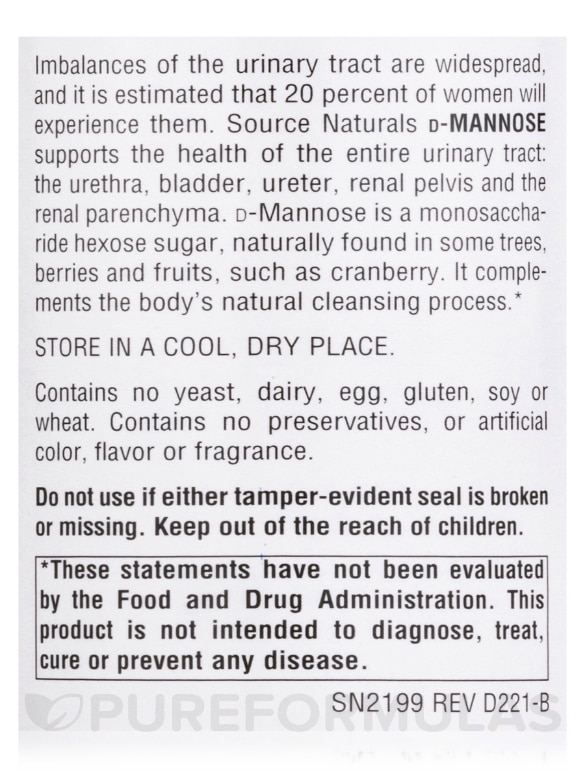 D-Mannose 500 mg - 120 Capsules - Alternate View 5