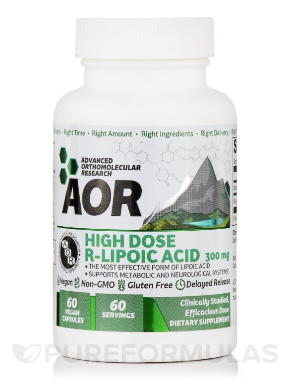 High Dose R-Lipoic Acid 300 mg - 60 Vegan Capsules