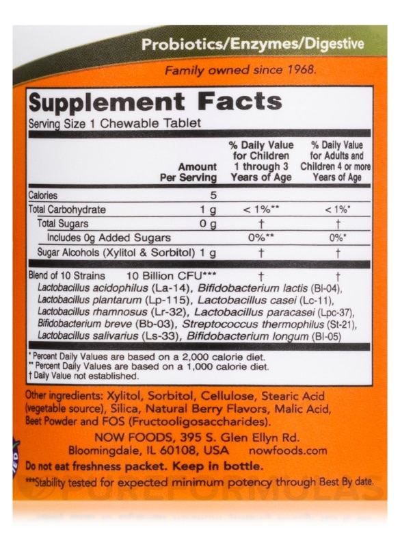  Natural Berry Flavor - 50 Chewables - Alternate View 1