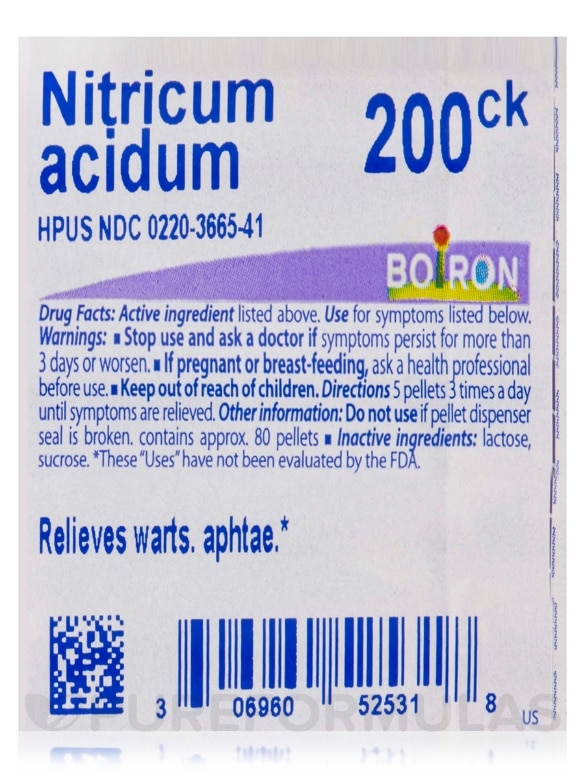 Nitricum Acidum 200ck - 1 Tube (approx. 80 pellets) - Alternate View 4