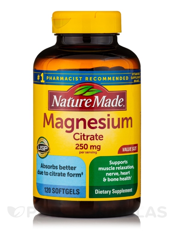Magnesium Citrate 250 mg - 120 Softgels