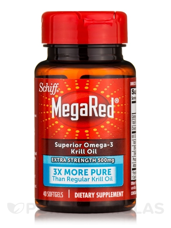 MegaRed Superior Omega-3 Krill Oil 500 mg - Extra Strength - 40 Softgels - Alternate View 7