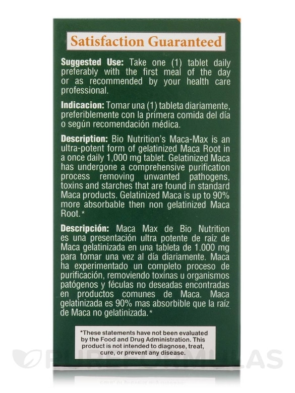Maca-Max Once Daily - 30 Tablets - Alternate View 4