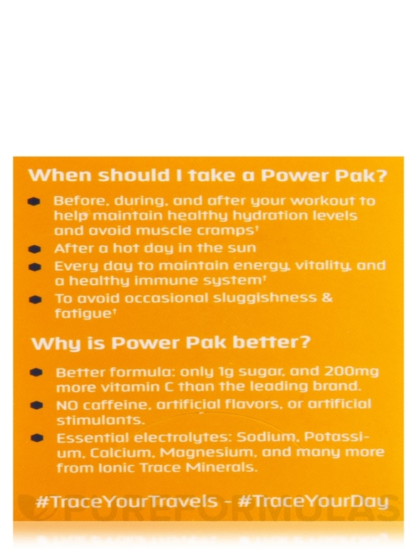 Electrolyte Stamina Power Pak, Orange Blast Flavor - 1 Box of 30 Single-serve Packets - Alternate View 7