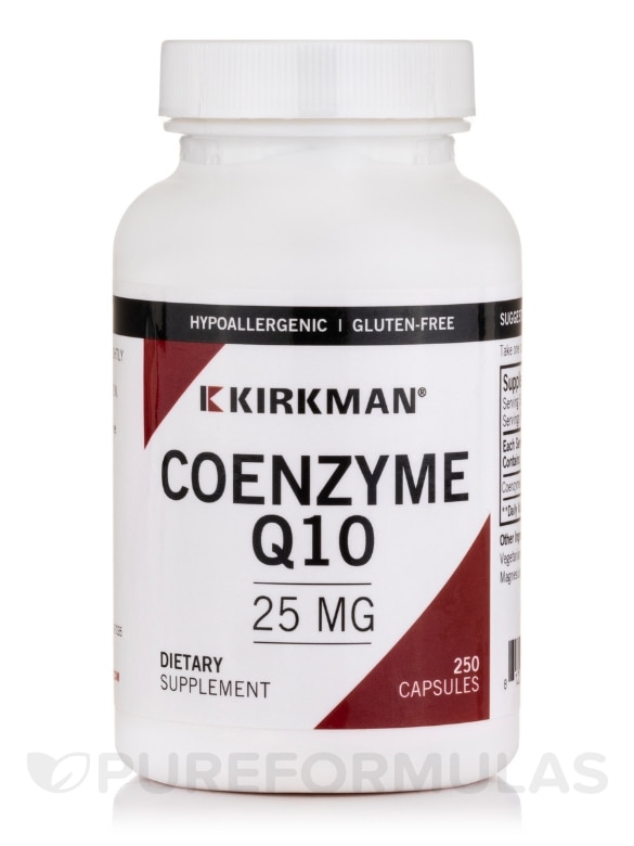 Coenzyme Q10 25 mg -Hypoallergenic - 250 Capsules